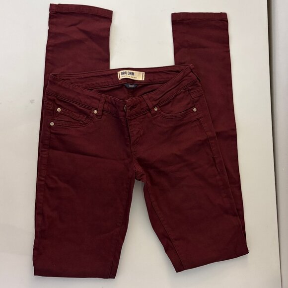 Garage stretch burgundy skinny jeans size 1 - Picture 1 of 9